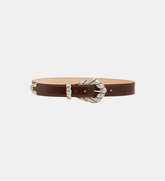 Ceinture Embella Patent en cuir à boucle sculptée - Iro - Cuir