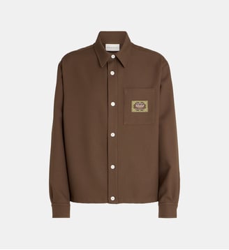 Chemise Elasticated Hem patch signature - Drôle De Monsieur - Brown