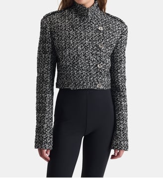 VESTE EN TWEED COURTE - Iro - Noir et blanc