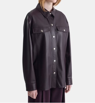 Surchemise Echo en cuir - Iro - Bordeaux