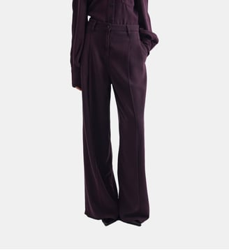 Pantalon large fluide Comedown - Iro - Violet foncé