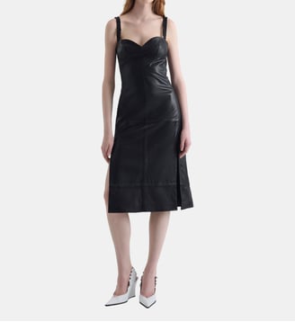 Robe midi Gimme en cuir - Iro - Black