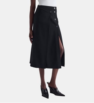 Jupe Midi Asymétrique Balance - Iro - Black