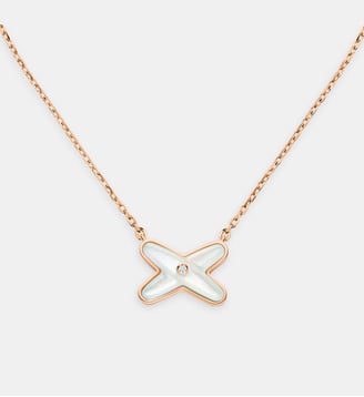 Pendentif en or rose nacre et diamants - Chaumet - Or rose