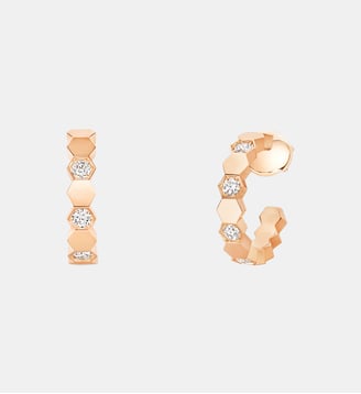 Créoles en or rose et diamants - Chaumet - Or rose