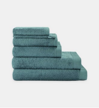 Serviette de toilette - Descamps - Bleu canard