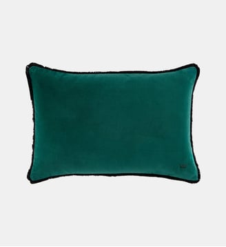 Housse de coussin en velours - Descamps - Vert sapin