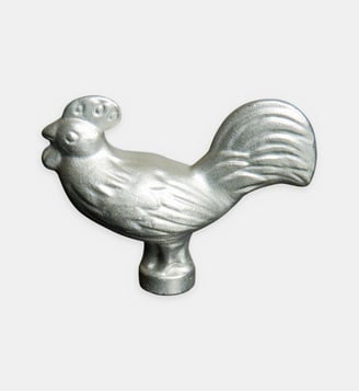Bouton coq - Staub - Gris