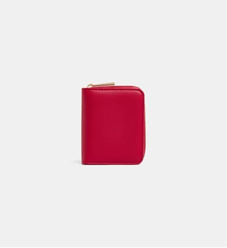 Portefeuille dos à dos Carrya enduit - Galeries Lafayette - Rouge foncé