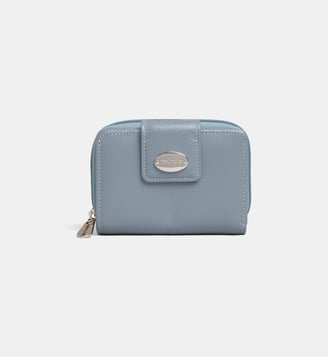 Petit portefeuille dos à dos Danemark Buni cuir - Mac Douglas - Bleu jean