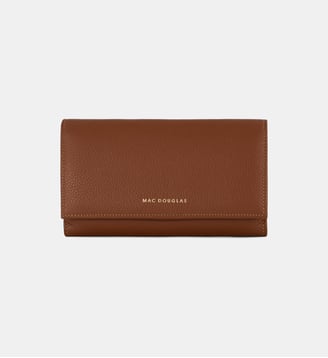 Portefeuille long Gondole Romy cuir - Mac Douglas - Chatain