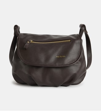 Sac à main Jen en cuir daim - Nat & Nin - Ébène