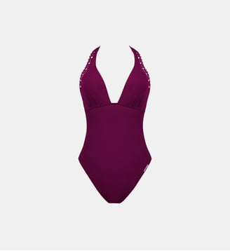 Maillot de bain une pièce en maille - Lise Charmel - Violet aubergine