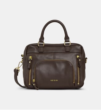 Sac cabas Mini Macy en cuir - Nat & Nin - Ébène