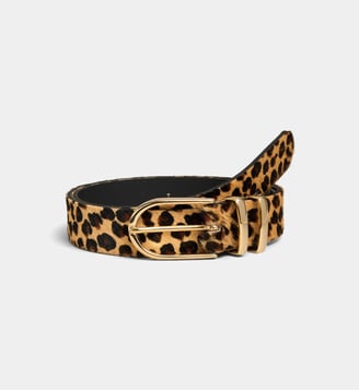 Ceinture moyenne Hiesty cuir ou pony - Galeries Lafayette - Léopard