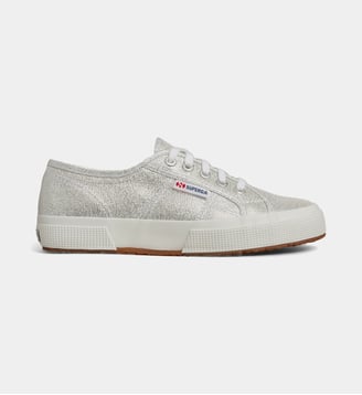 Baskets basses Lamew toile coton pailleté - Superga - Argent
