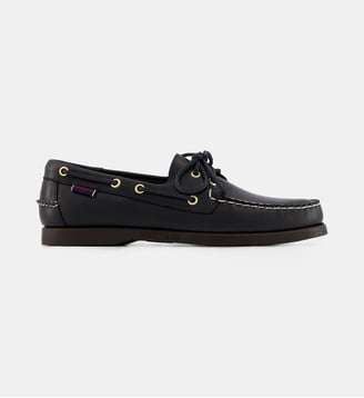 Chaussures bateau Dockside Portland cuir ciré - Sebago - Bleu marine