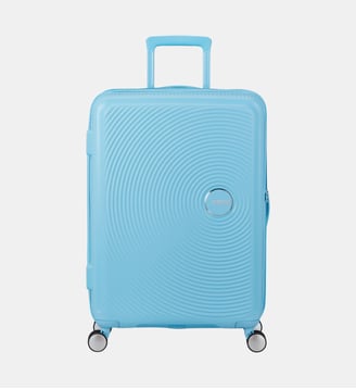 Valise rigide extensible Soundbox 4R 67 cm - American Tourister - Bleu clair