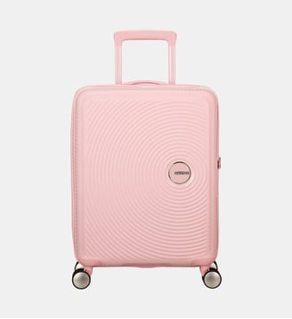 Valise rigide cabine extensible Soundbox 4R 55 cm - American Tourister - Rose clair