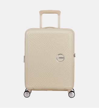 Valise rigide cabine extensible Soundbox 4R 55 cm - American Tourister - Beige clair