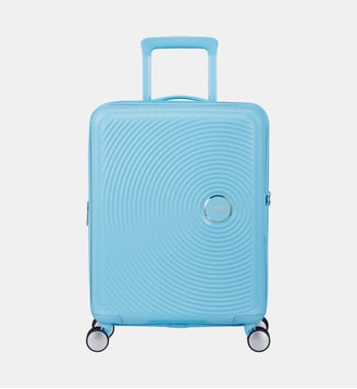 Valise rigide cabine extensible Soundbox 4R 55 cm - American Tourister - Bleu clair