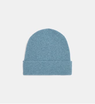Bonnet Slubon en cachemire - Galeries Lafayette - Bleu chiné