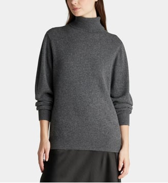 Pull Dobra col roulé en cachemire  - Galeries Lafayette - Gris foncé