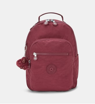 Sac à dos Seoul S en toile - Kipling - Lie de vin