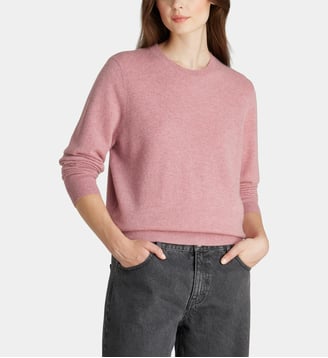 Pull droit Zabri en cachemire  - Galeries Lafayette - Bois de rose