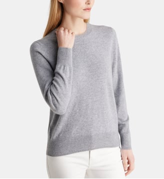Pull droit Zabri en cachemire  - Galeries Lafayette - Gris