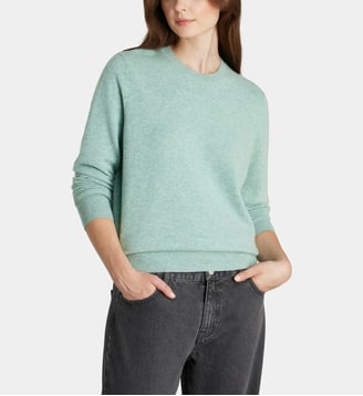 Pull droit Zabri en cachemire - Galeries Lafayette - Bleu grisé