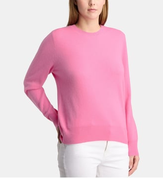 Pull droit Zabri en cachemire - Galeries Lafayette - Rose bonbon