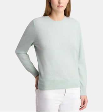 Pull droit Zabri en cachemire - Galeries Lafayette - Vert amande