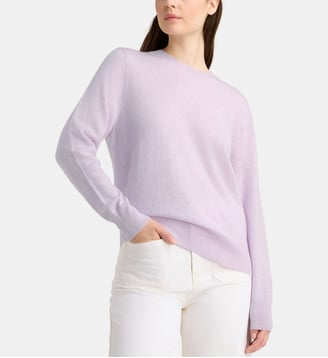 Pull droit Zabri en cachemire - Galeries Lafayette - Lilas