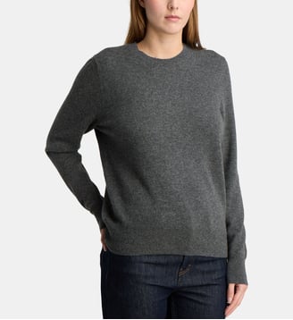 Pull droit Zabri en cachemire - Galeries Lafayette - Gris foncé