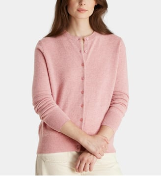 Cardigan droit Zacao en cachemire - Galeries Lafayette - Bois de rose