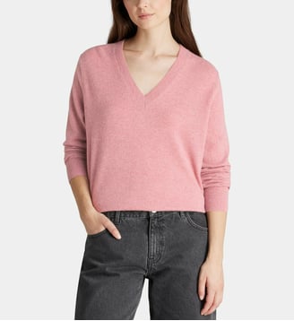 Pull droit Zocon en cachemire - Galeries Lafayette - Bois de rose