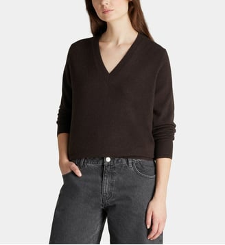 Pull droit Zocon en cachemire - Galeries Lafayette - Marron chocolat