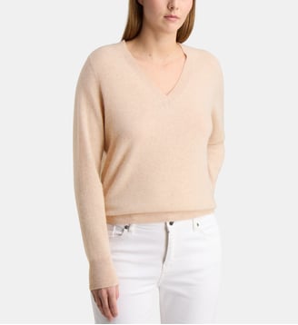 Pull droit Zocon en cachemire - Galeries Lafayette - Beige