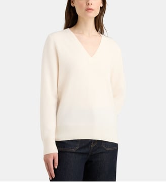 Pull droit Zocon en cachemire - Galeries Lafayette - Écru