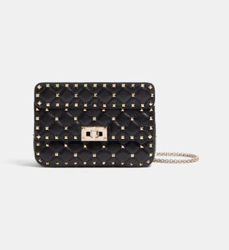 Valentino Garavani Petit sac besace Rockstud Spike en cuir - Valentino Garavani - Bleu
