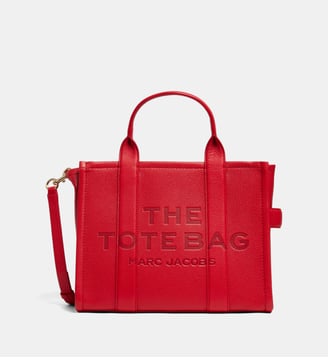 Sac cabas The Leather Medium Tote Bag - Marc Jacobs - Rouge