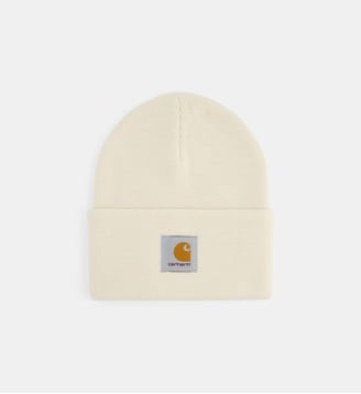 Bonnet maille patch signature logo - Carhartt WIP - Natural