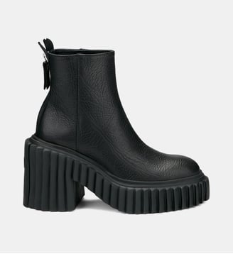 Bottines à talons Tiggy en cuir - AGL - Noir