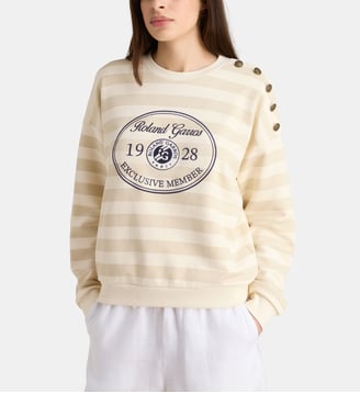 Sweat Milou rayures en coton - Galeries Lafayette - Beige
