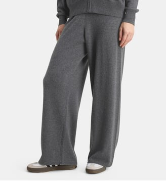 Pantalon large Zalcov cachemire - Galeries Lafayette - Gris foncé