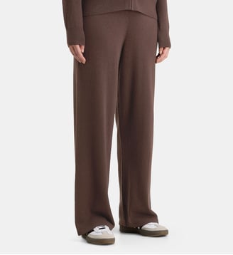 Pantalon large Zalcov cachemire  - Galeries Lafayette - Marron café