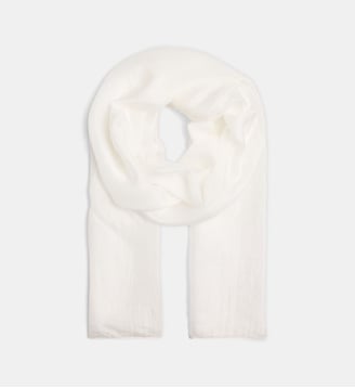 Foulard Hugo D soie - Galeries Lafayette - Blanc