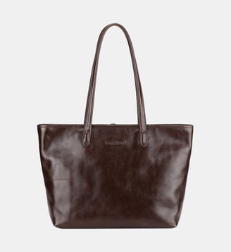 Sac cabas en cuir végétal - Arthur & Aston - Marron foncé 1