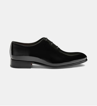 Richelieus en cuir verni - Santoni - Noir